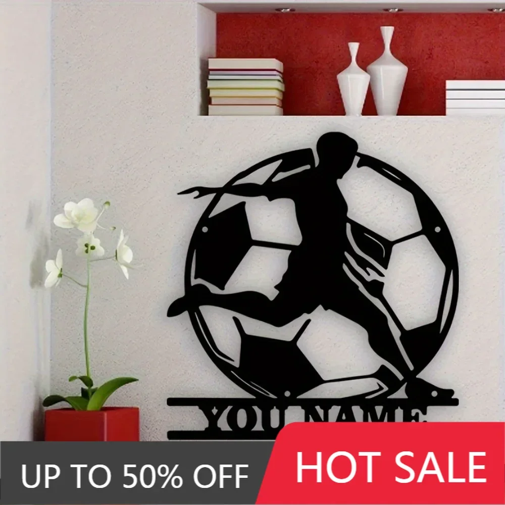 

Home Decor,Customizable Football Designed Metal Sign Ideal for Personalized Themed Home Decor Reusable Iron Wall Art for Multipl