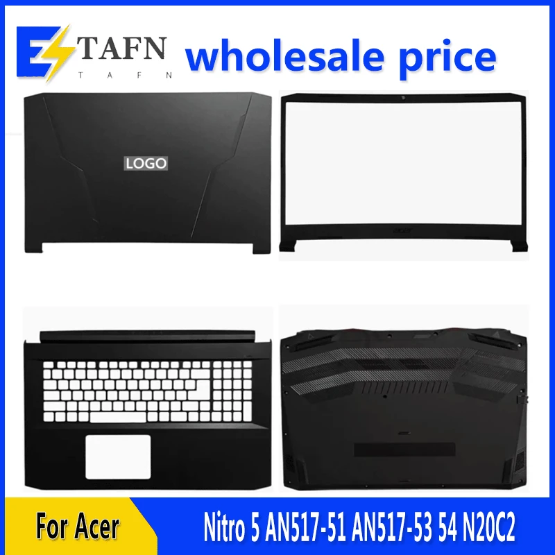 

New For Acer Nitro 5 AN517-51 AN517-53 54 N20C2 Laptop LCD Back Cover Front Bezel Upper Palmrest Bottom Base Case Keyboard Hinge