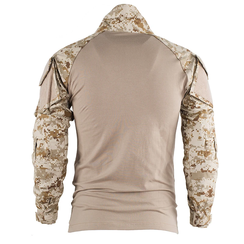 Camping Tactical Shirt for Men Safari Army Camo Long Sleeve Tops Multicam Shirts Elastic Combat Clothing Softair Hiking Clothes