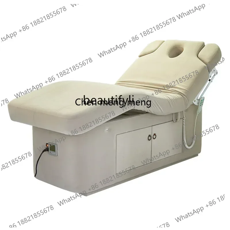 H134 Electric beauty bed, constant temperature heating massage bed for beauty salons, Spa multi-function, embroidery bed