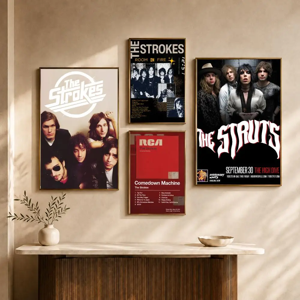 Band The Strokes Reality Awaits Indie Rock 2026 Poster PP Decorative Poster Print Apartment Dorm Office Cafe Gift