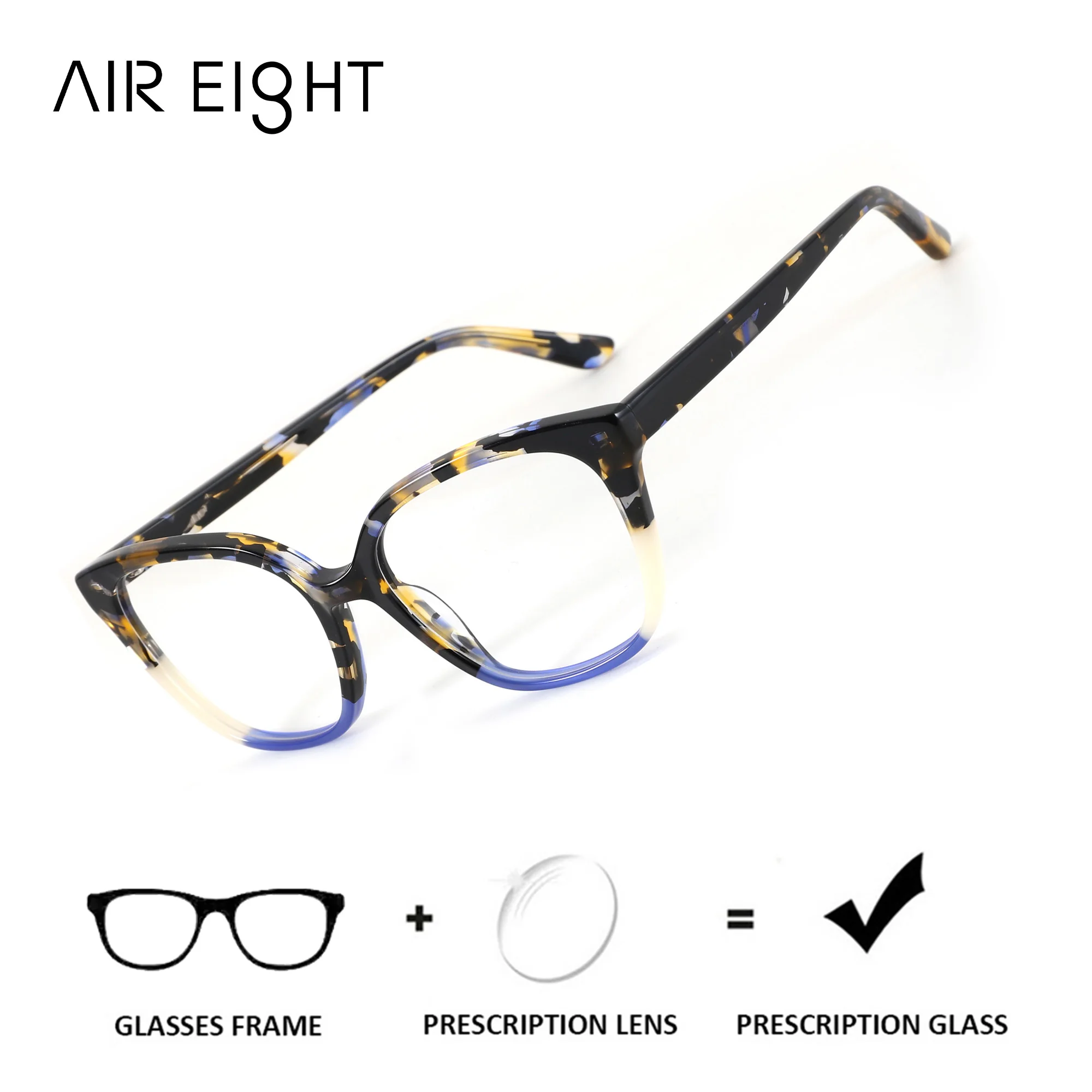 

AIREIGHT Butterfly Acetate Prescription Glasses For Women Anti Blue Light Progressive Medical Optical Eyeglasses Myopia Lenses