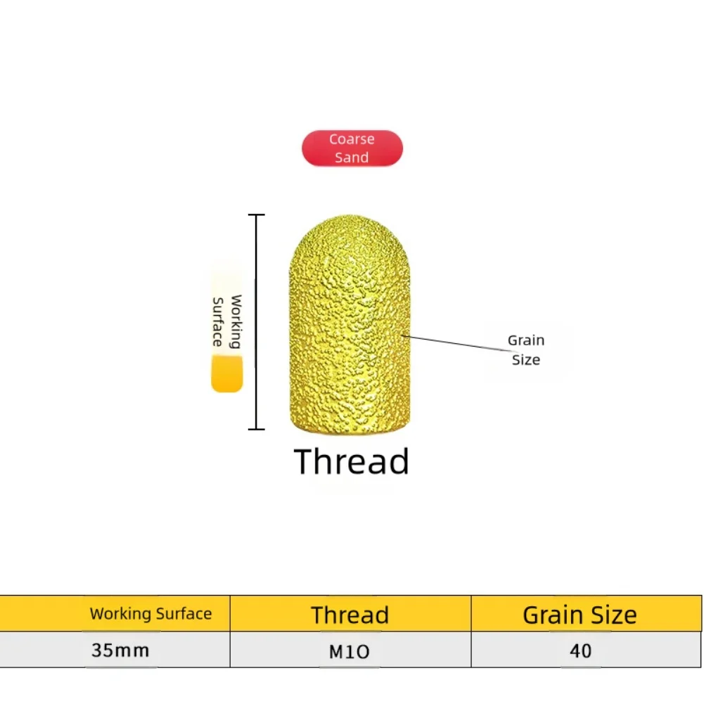 

5pcs Grinding Head W/ Adapter Rod For Marble Cutting Grinding Polishing Bit For Electric Grinder Power Tools Accessories