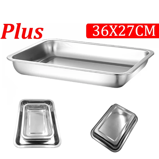 

2-размерный квадратный лоток из нержавеющей стали, лоток для стерилизации, хирургический лоток, хирургический медицинский лоток для хранения зубов, лоток для лабораторных инструментов