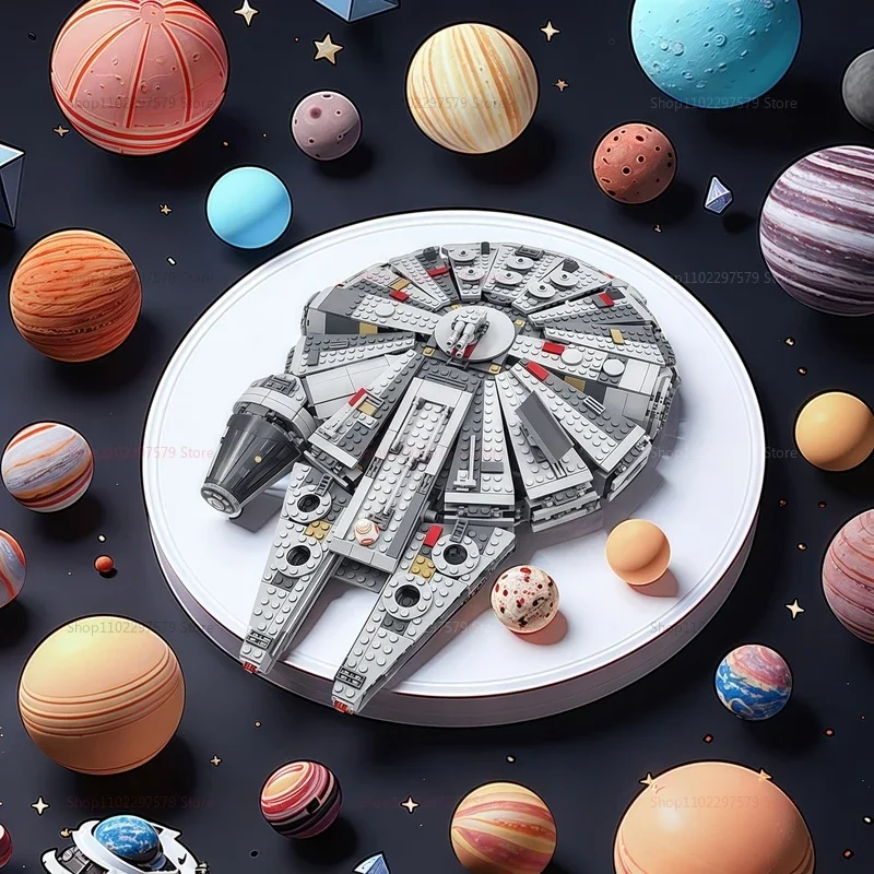 2026 New Advanced Spaceship Building Blocks Set Creative DIY STEM Toy for Kid Adults Birthday Gift Educational Model Kit 1381Pcs view 4