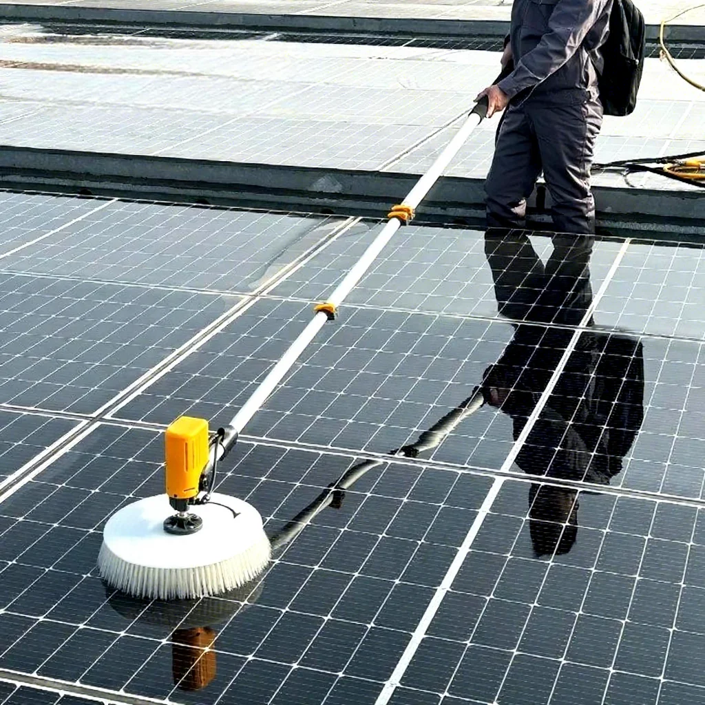 On Stock Removing Dust, Sticky Stains , Birdsdropping Rotary Solar Panel Brush For Cleaning Solar Panel Brush Machine