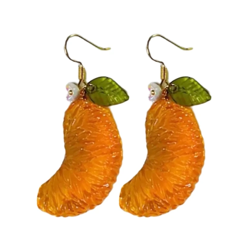 

Fashionable Orange Shaped Dangle Earrings for Women High Polish Alloy with Sturdy Designs Posts Jewelry Accessory N0HE