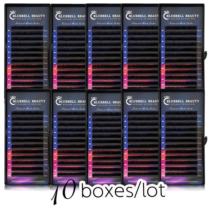 

10Case/Lot Bluebell Beauty Fluffy Classic Lashes Extensions Premium Individual Eyelashes Extensions Volume Cilios All Szie