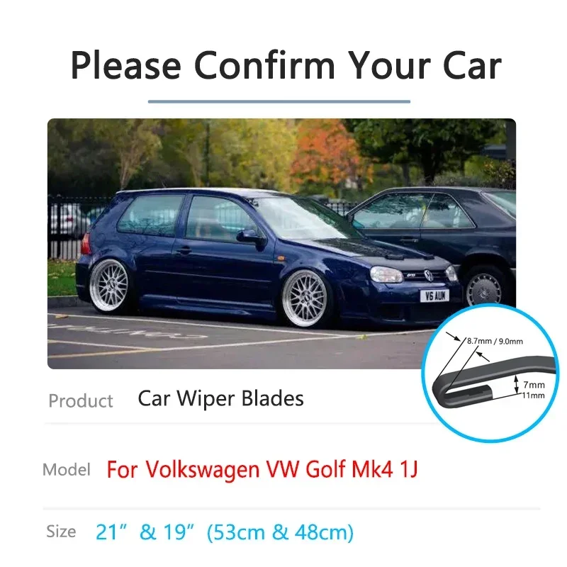 For Volkswagen VW Golf Mk4 1J 1997 1998 1999 2000 2001 Cleaning Windshield Windscreen Brushes Accessories Car Front Wiper Blades