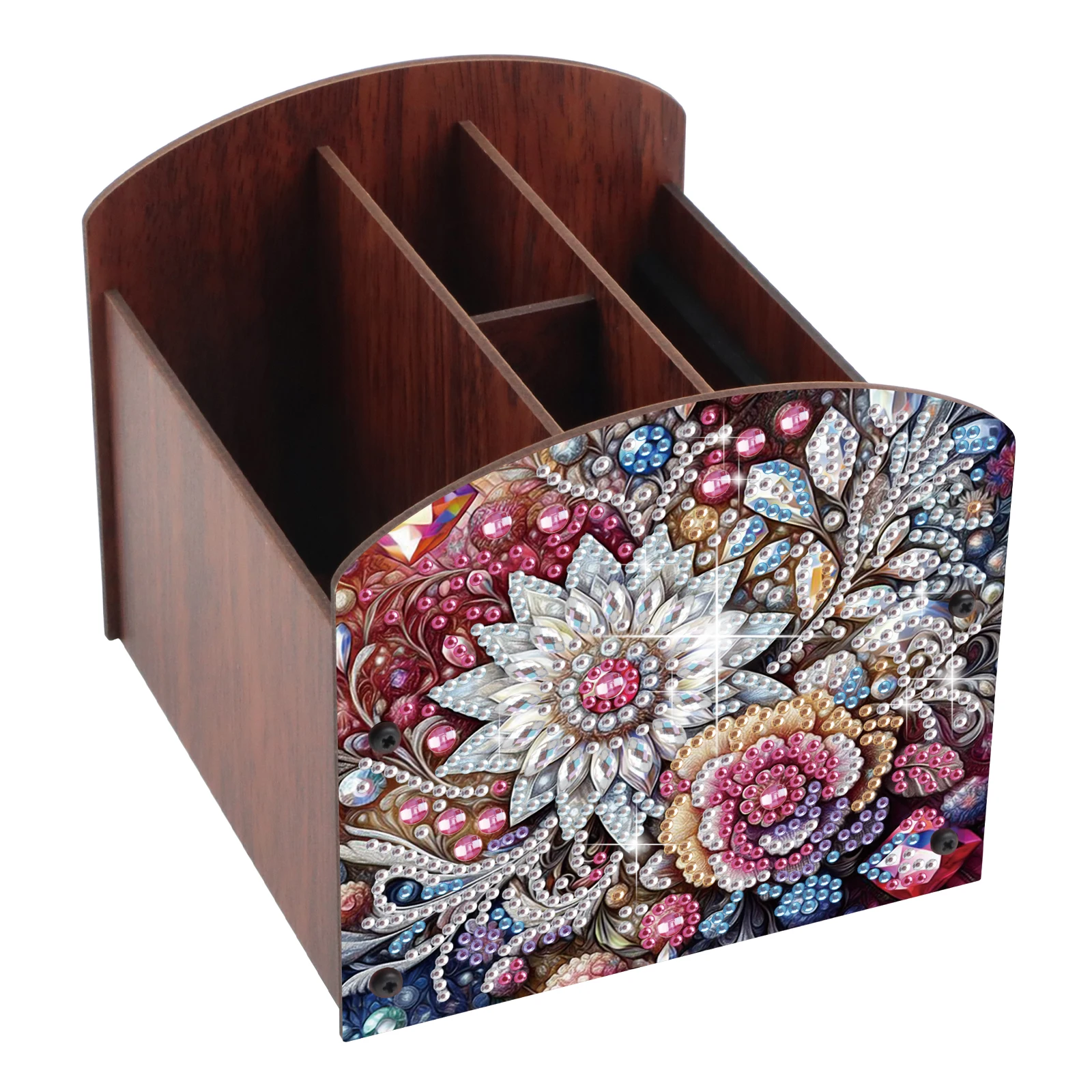 Diamond Painting Organizer Box Kits,Colorful Flower Special Shape Diamond Multi Compartment Storage Box Handmade Home Decor Gift