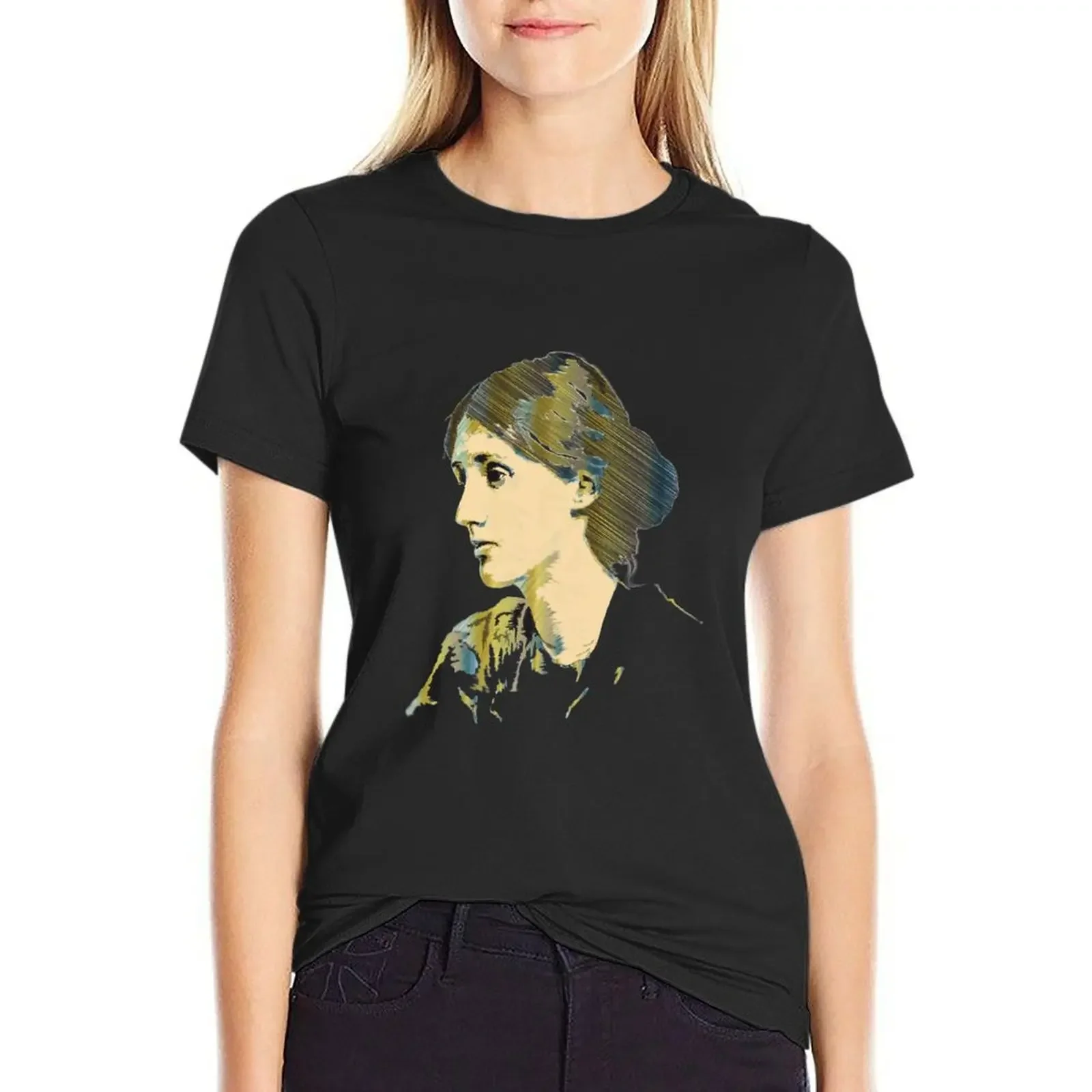 

Virginia Woolf T-Shirt Short sleeve tee animal print shirt for girls quick-drying Women's t-shirt