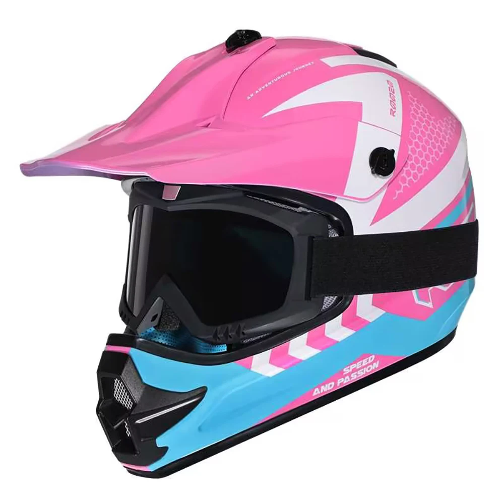 

Kids Motocross Helmet with Motocross Goggles and Gloves Child Motorcycle Off-Road Helmets for Dirt Bikes ATVs Quads
