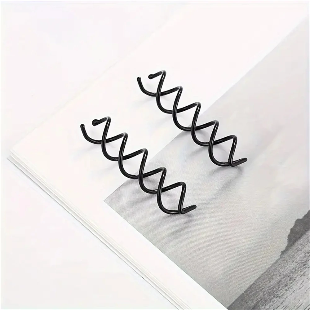 10pcs Black Spiral Hair Pin Clip Bun Stick Non-Scratch Round tip Spin Screw Twister Barrette DIY Hair Styling tools black