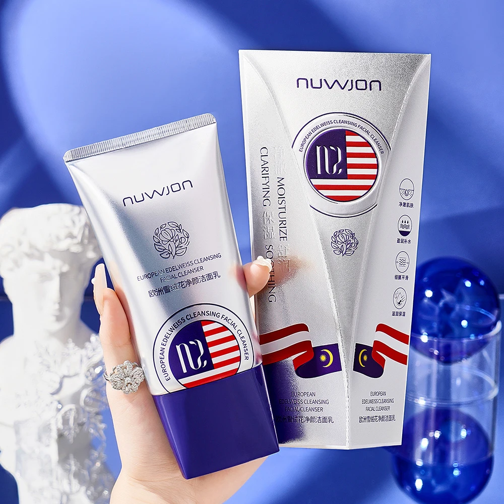 

Edelweiss Repair Face Wash Bubble Moisturizing Makeup Removal Facial Cleanser Firming Cleansing Skin Dirt Pore Skincare Products