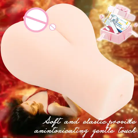 ZuiMao Realistic Pocket Pussy Male Masturbator 2 Entrances Sex Doll Ass Toy with Tight Virgin & Anus Pocket Pussies for Sexy Men