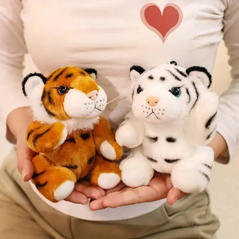 Real Life Baby Tiger Plush Toy Stuffed Soft Wild Animal Forest Tiger Pillow Dolls for Kids Boys Birthday Gifts Valentine's Day