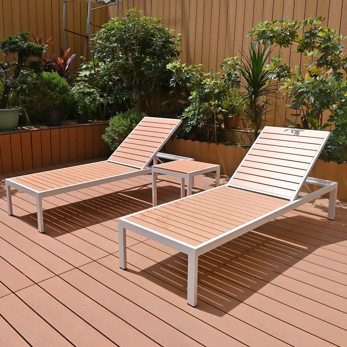 Lounge chairs Outdoor waterproof and sunscreen Balcony Home leisure Swimming pool chairs Beach chairs outside the outdoor courty