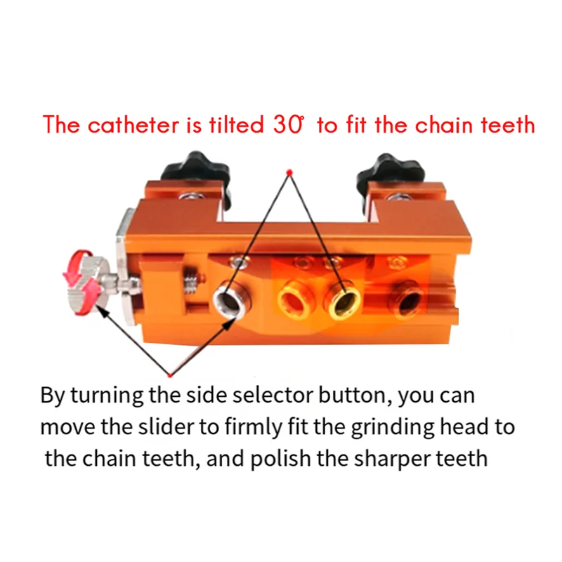 Portable Chainsaw Sharpening Jig Aluminium Alloy Chainsaw Sharpener with Grinder Chain Saw Drill Sharpen Tool