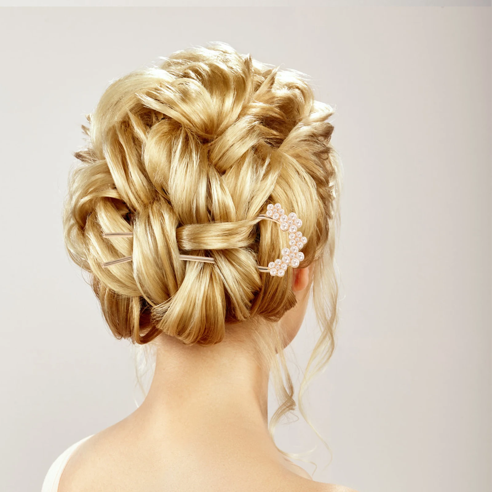 

Винтажная заколка для волос с жемчугом U-образная французская булочка, безопасная фиксация для густых вьющихся волос для женщин и девочек, французская заколка для волос для женщин