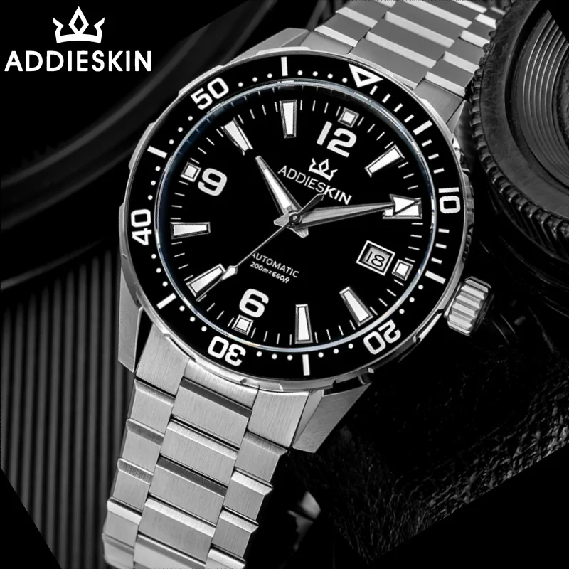 

AddiesKin 40mm Luxury Man Watch K009 20Bar Waterproof BGW9 Super Luminous Janpan 9015 Sapphire Glass Automatic Mechanical Watch