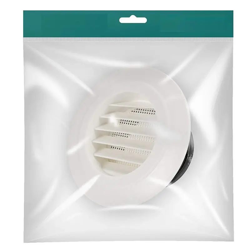 ABVT 8pcs 8 Inch Round Air Vent ABS Louver Grille Cover, White Soffit Vent with Fly Screen Mesh