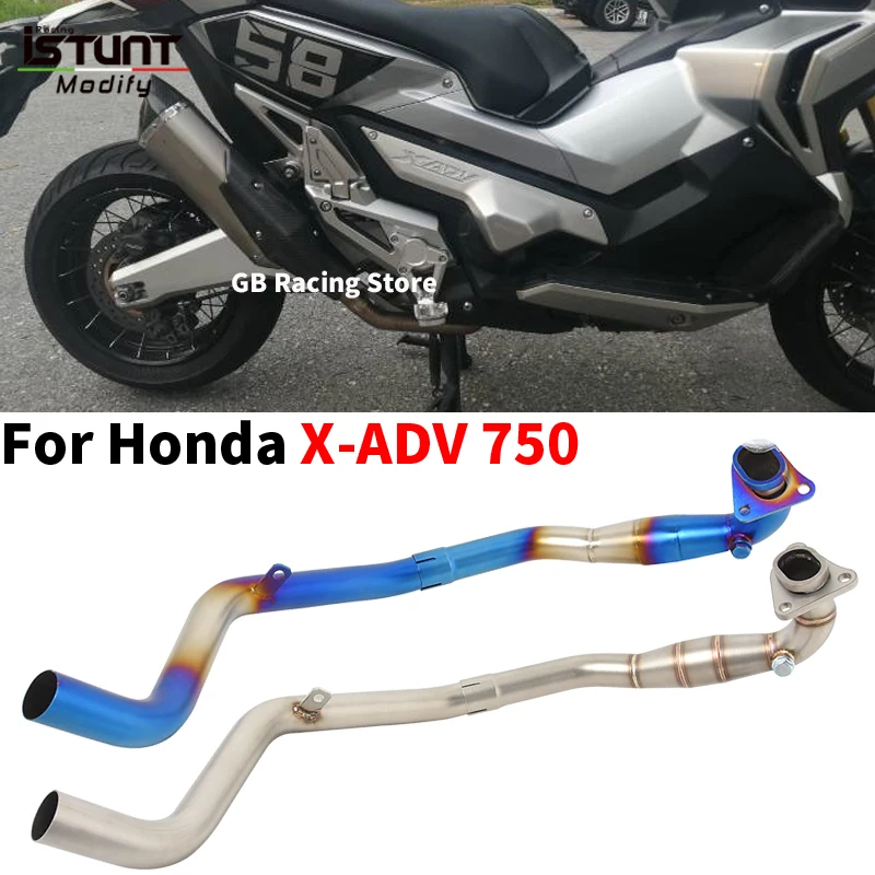 Terminale di Scarico Slip-On per Honda X-ADV 750 (2017-2024) - Tubo Anteriore Modificato in Acciaio Inox
