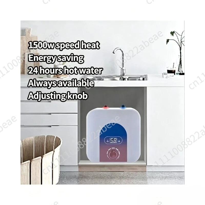 12L Under Sink Instant Water Heater 1st Grade Energy Saving Tank Storage Electric Digital Display Touch Control Kitchen