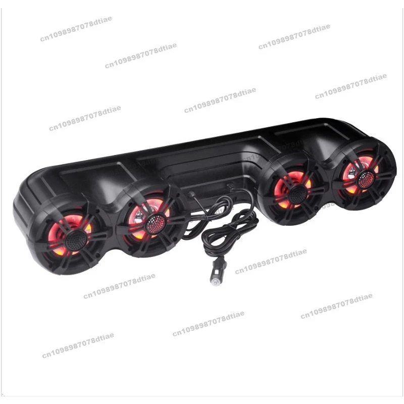 For 4-Inch Waterproof ATV/UTV Speaker with RGB Lights and BT for Marine  Carts
