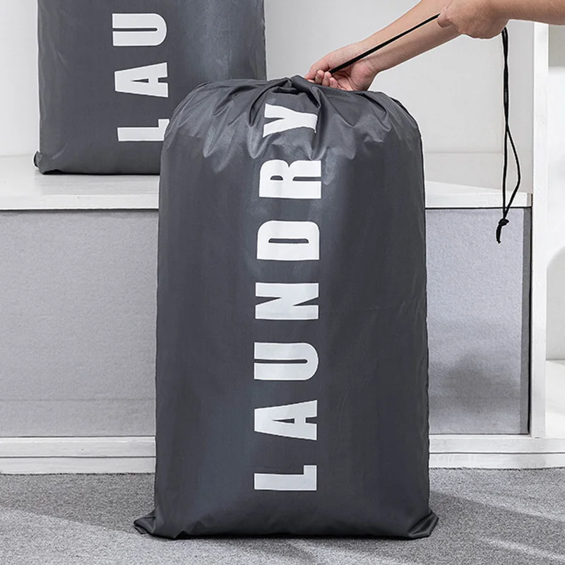 رمادي عالي السعة حقيبة الغسيل السفر كيس التخزين آلة قابل للغسل الملابس القذرة المنظم الرباط حقيبة اكسسوارات الحمام