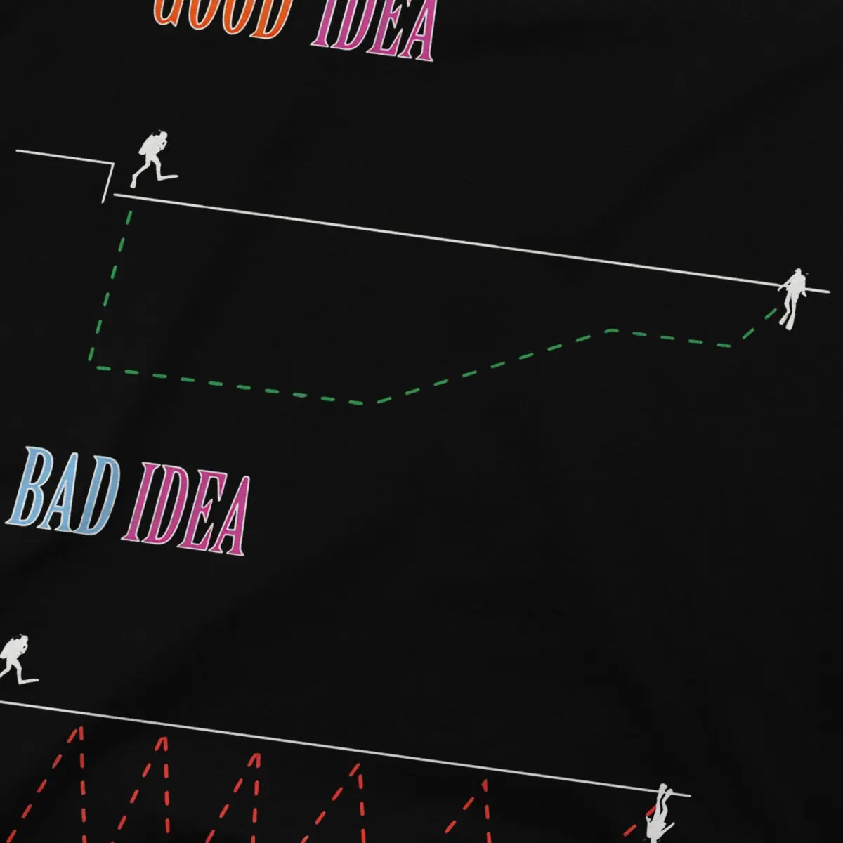 Good Idea Bad Idea Scuba Diving Diver T Shirt Fashion Crewneck TShirt Polyester Clothing