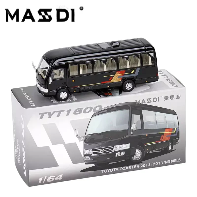 MASDI 1/64 Toyota Skoda 2013 Bread Bus simulation alloy model, children's collection of decorative toys, gifts for children.