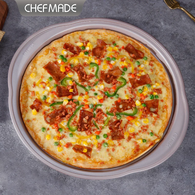 CHEFMADE,1pc,14 inch Non-Stick Perforated Pizza Pan, Perforated Tart Tray, Round Bakeware Suitable for Oven Baking