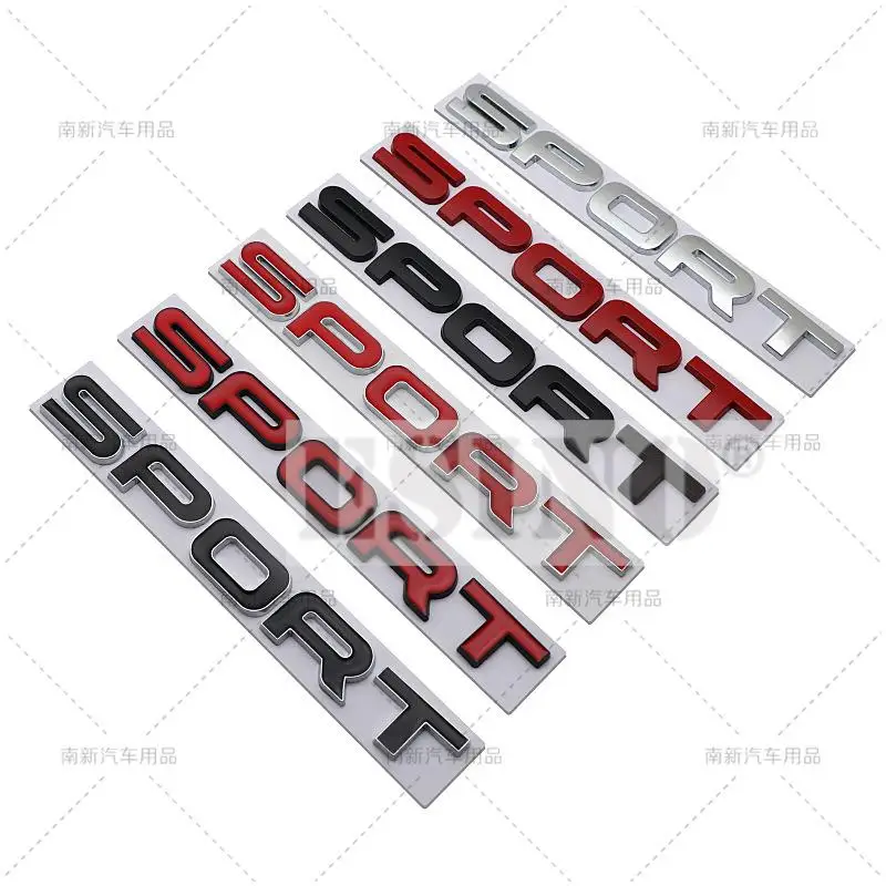 Car 3D Sport Car Trunk Metal Badge Emblem For Car Rear Tailgate Fender Door Adhesive Badge for Land Rover Range Rover Sport