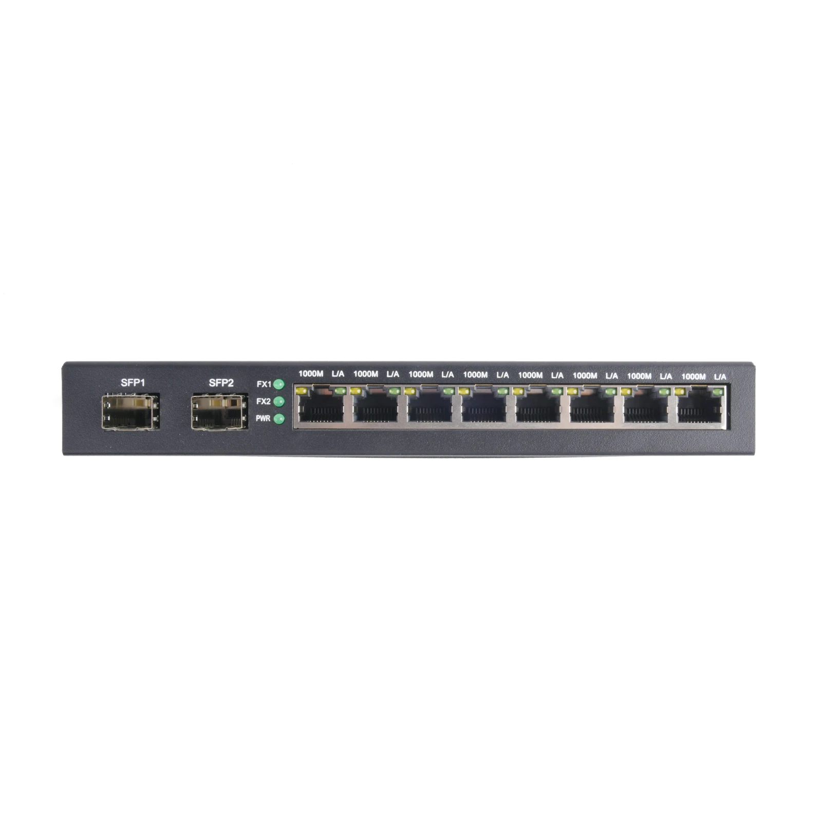 1 قطعة جيجابت SFP محول الوسائط 2 SFP إلى 8 RJ45 جهاز الإرسال والاستقبال 10/100/1000 متر الألياف البصرية التبديل مع 3 كجم LC/SC SFP وحدة