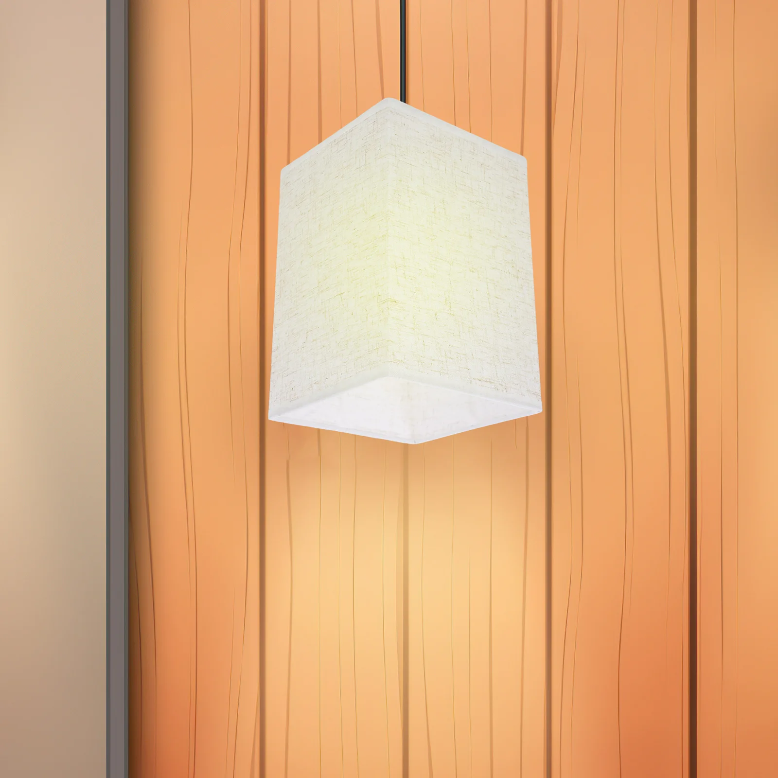 

2Pcs Linen Lamp Shade Style Bedside Table Lamp Cover Soft Light Shade Home Lampshade Light Cover