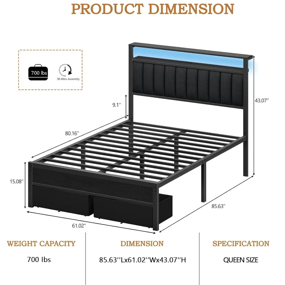 Thumbnail 2 - #7 Latest Metal Platform Beds Offers