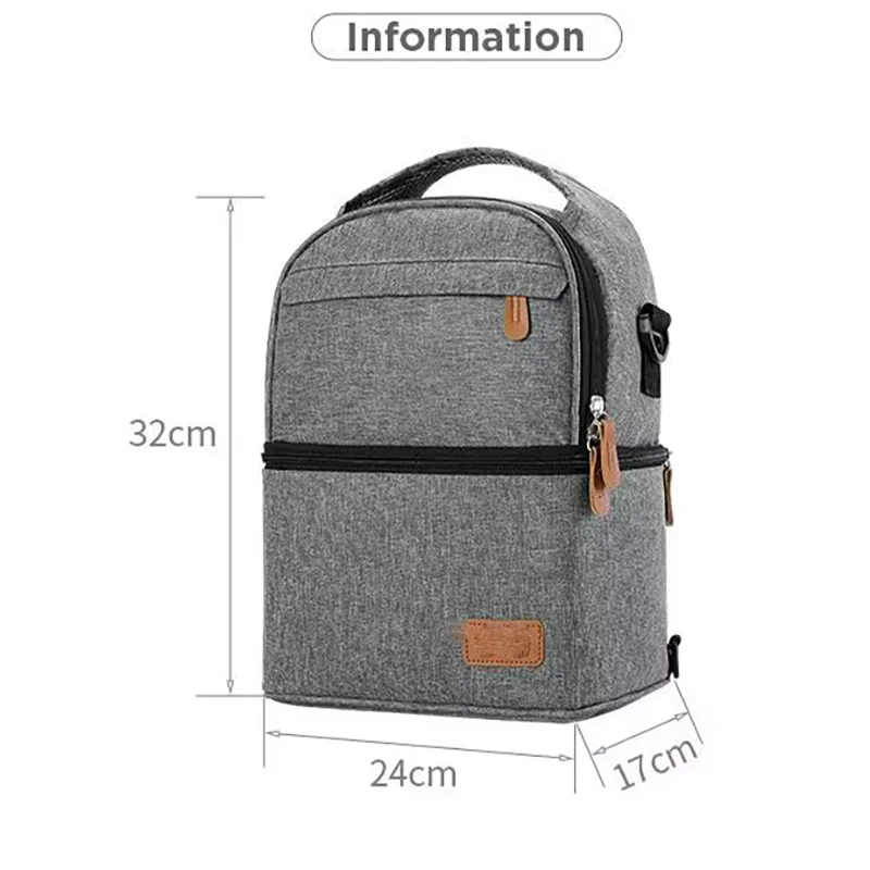 Large Capacity Thermal Insulation Lunch Bag Oxford Cloth Food Storage Picnic Bags Tote Portable Cooler Box Bags