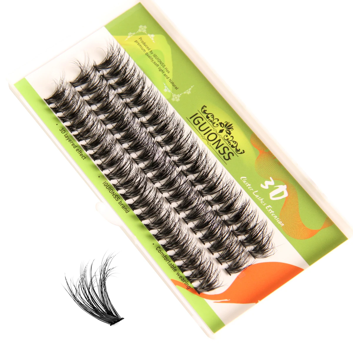 30D/40D/60D/80D DIY Eyelash Extension Lash clusters C/D/dd Curl 8/10/12/14/16mm Tray Melt Flare Lashes Natural Individual Lash