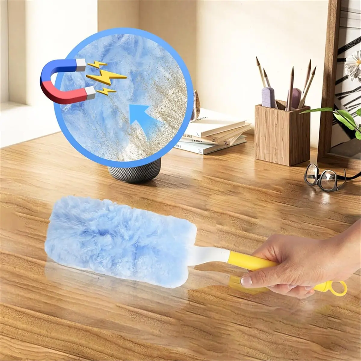 For Dust Magnet Refill Set, Duster for Telescopic Rod Strong Adsorption Pet Hair, Dust,  &LICG