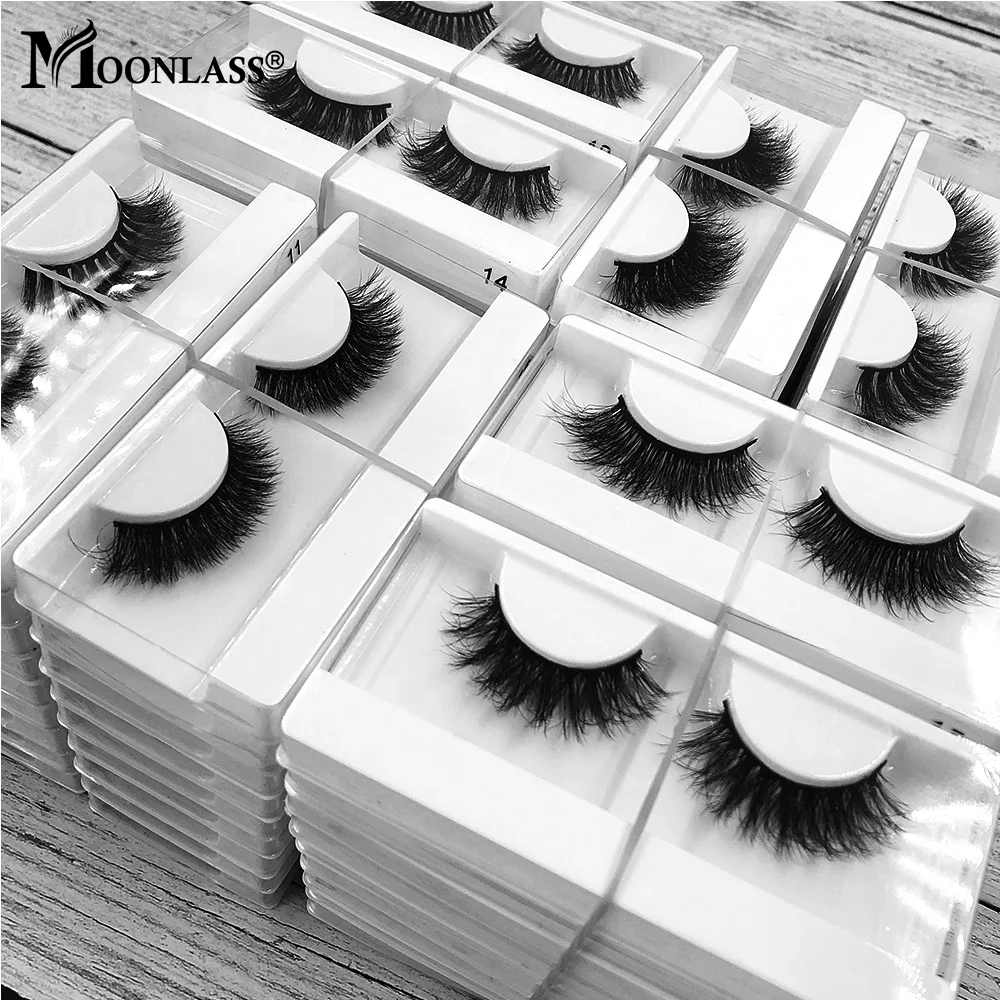 50/80/100 Pairs 10-18MM Natural Short Wispy Mink Lashes Wholesale Maquillaje Fluffy Hot Sale False Eyelashes Extension Makeup