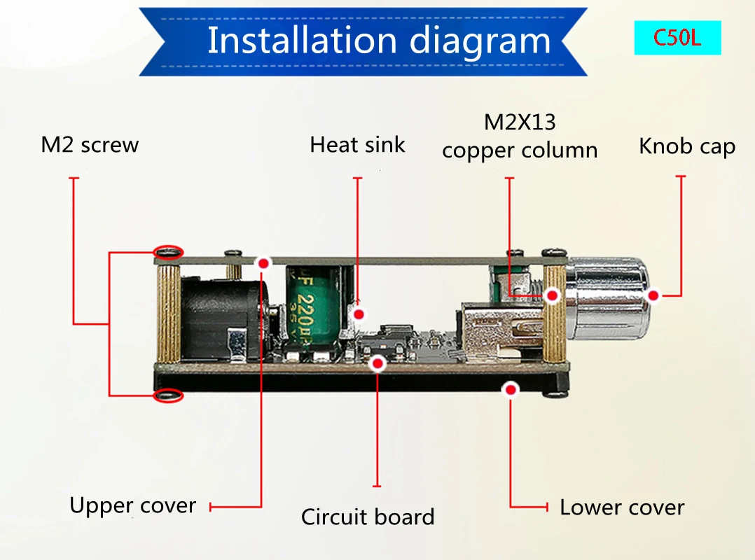50Wx2 C50L AP3050D بلوتوث AUX الرقمية السلطة مكبر للصوت مجلس 2 قنوات المتكلم ستيريو الصوت مصغرة الرئيسية مكبرات الصوت وحدة