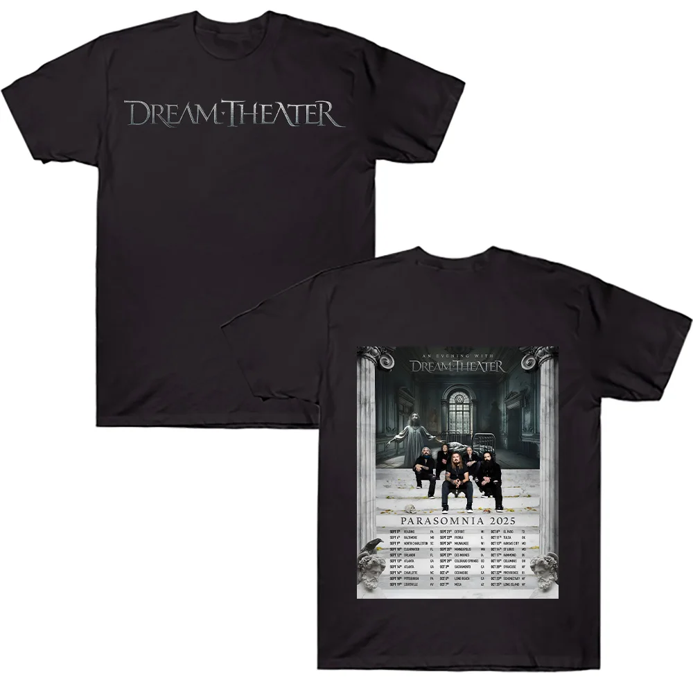 Dream Theater Parasomnia Tour 2025 Tshirt Rock Men's Summer Cotton Casual Sports Breathable Comfortable Tee Unisex Loose T-Shirt