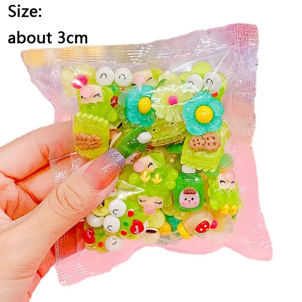 20 pezzi di accessori per ciondoli in resina trasparente fai da te Guka Cartoon Cream Glue Sealed Bag Patch accessori