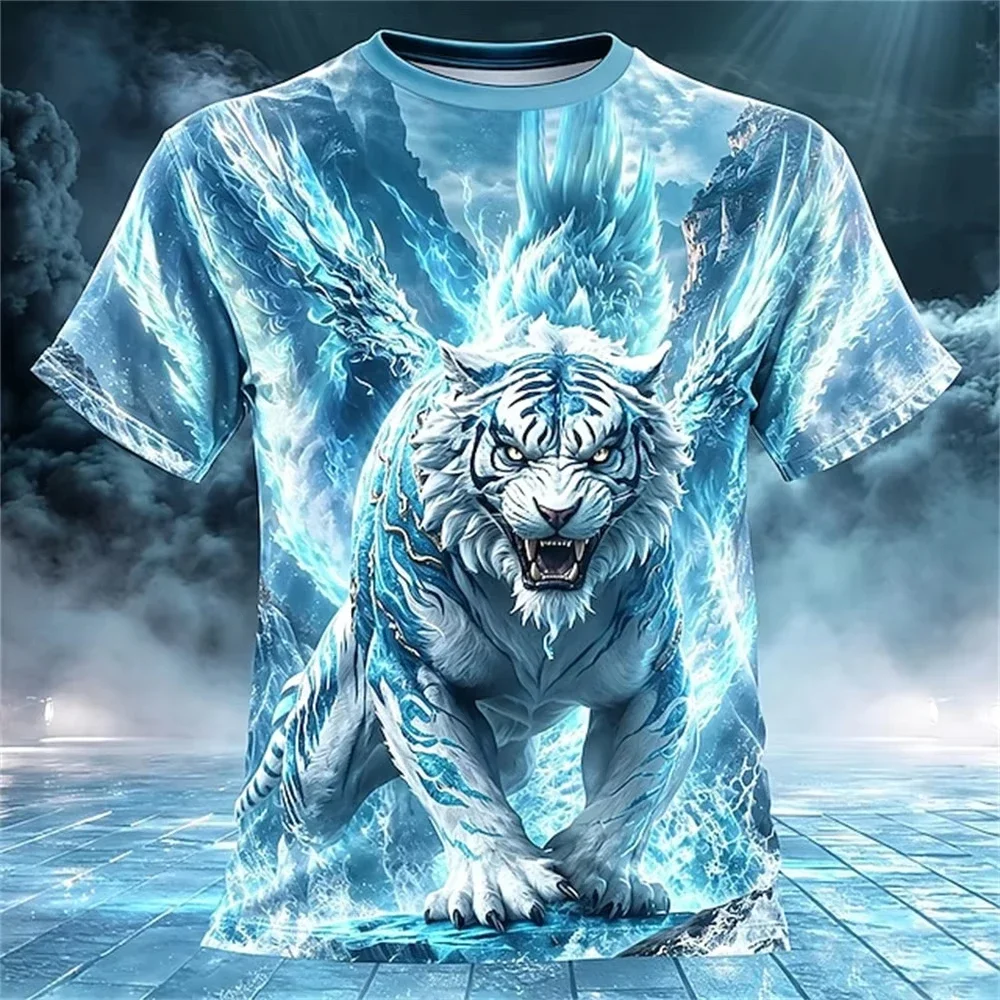 Animal T Shirts Mens Womens 3D Printed Short Sleeves Tops Street Casual Harajuku Oversized Men Clothing