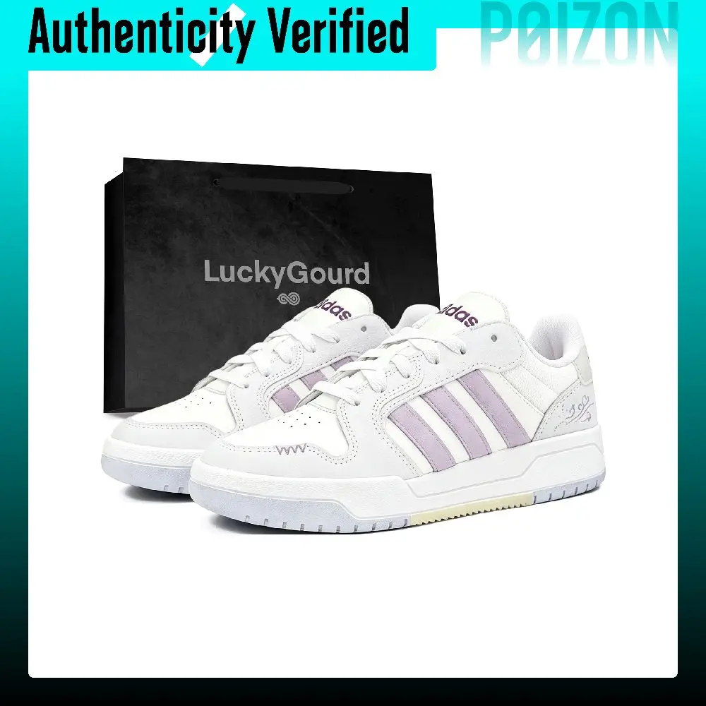 Adidas ENTRAP Skate Shoes Unisex Low Top White/Purple jp9963(Team2656-)