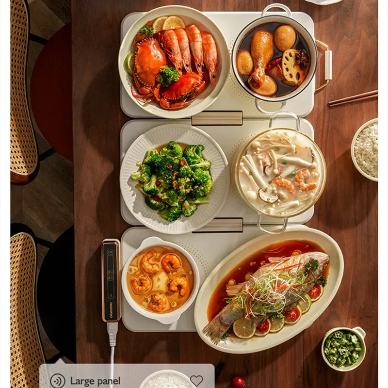 دايو-لوح تدفئة طعام قابل للطي متعدد الوظائف ، لوح عزل الأطباق ، تحكم باللمس ، حافظ على الطعام دافئًا ، V ، 63x46cm
