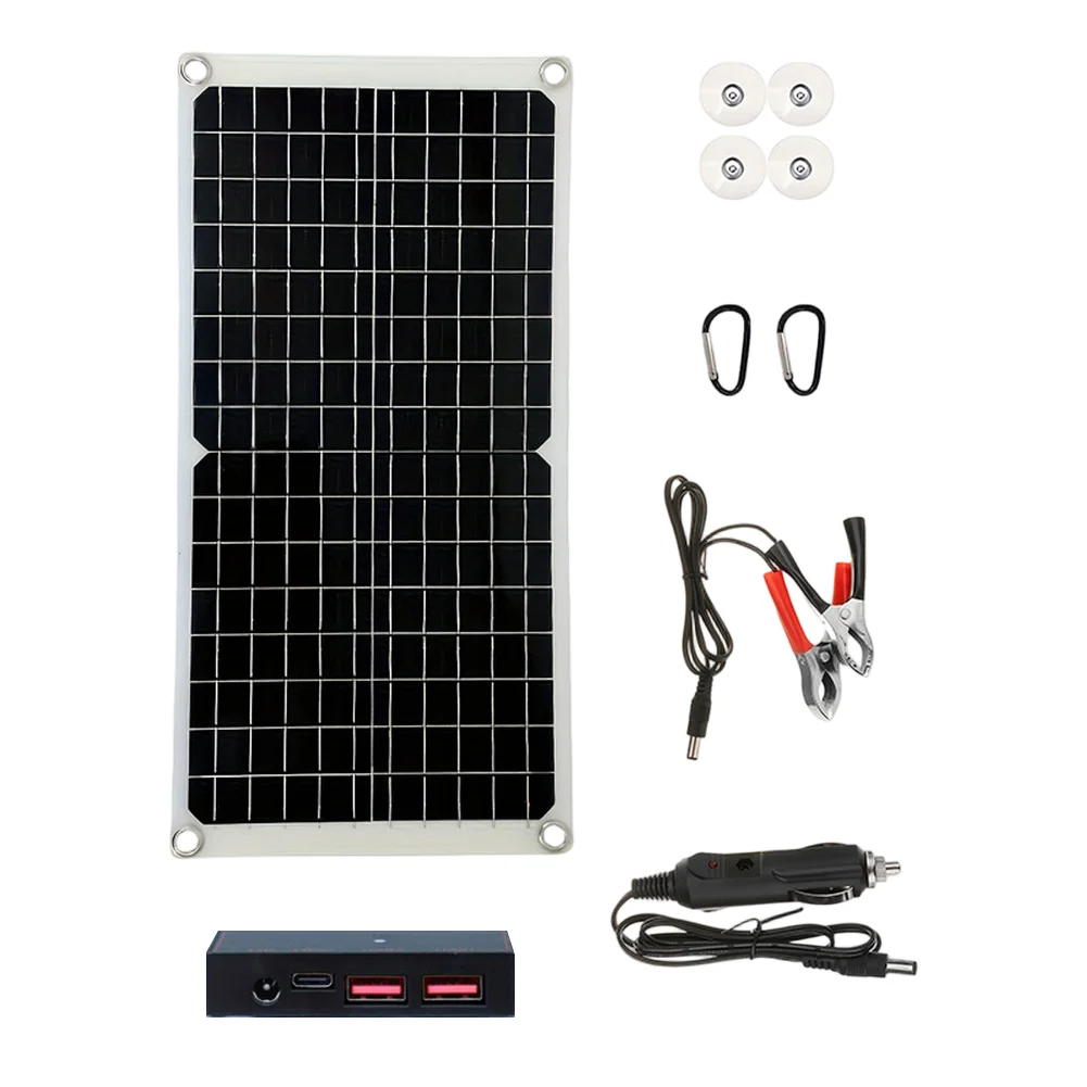 20W Solar Panel for Phones Cars Yachts with 18V MPP Voltage and 0.94A MPP Current Portable Foldable Weather Resistant