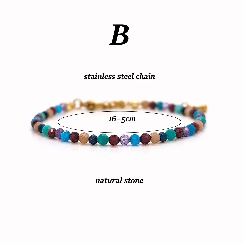 Stapelbare Naturstein-Perlenarmbänder in verschiedenen Farben, Großhandel, Boho-Mini-Perlenarmband, echte Perlen, zierlicher Schmuck, Geschenk für Frauen – Detail 3