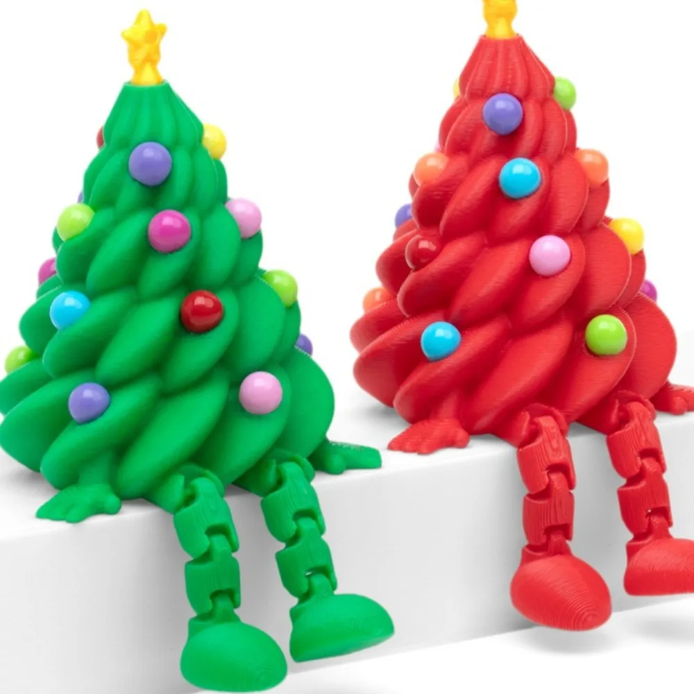 3D Printed Christmas Tree Figures Multi-joint Movable Xmas Decoration Navidad Home Accessories Kids Gifts Living Room Decoration