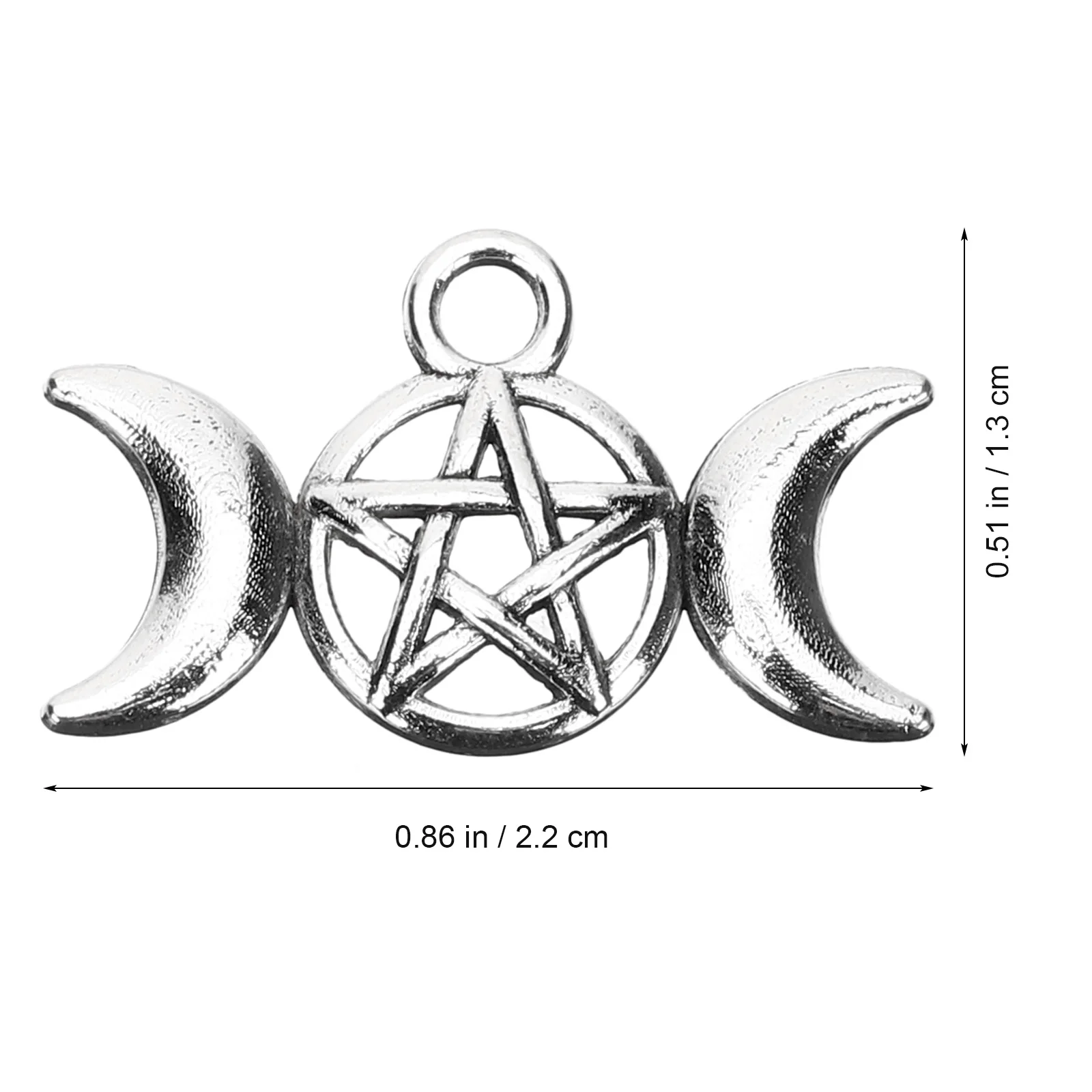 

80pcs Moon Jewelry Charms Skeletonized Phase DIY Accessories Vintage Zinc Alloy Gothic Pentagram Necklace Making Crafts